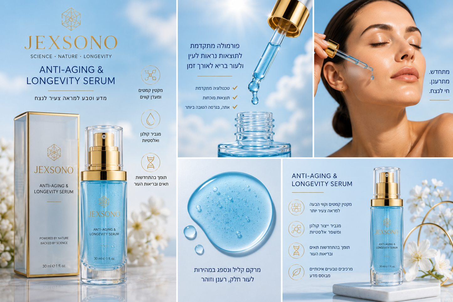 Jexsono Longevity Serum | 0.5% GHK-Cu & Exosome Technology.