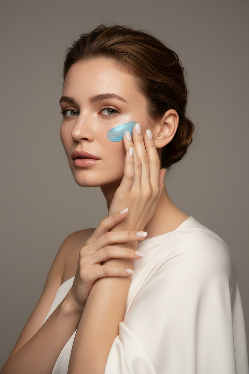 Blue Serum Model Shot